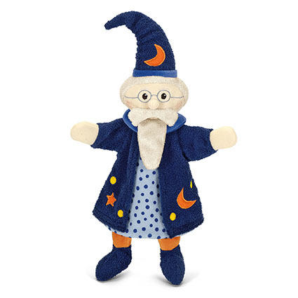 HANDPUPPE Zauberer - Blau/Gelb, Basics, Textil (29/27/9cm) - Sterntaler