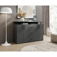 SIDEBOARD  in 139/90/34 cm  - Anthrazit/Schwarz, KONVENTIONELL, Holzwerkstoff/Kunststoff (139/90/34cm) - Carryhome