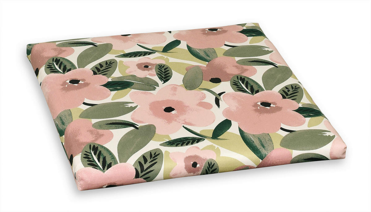 GARTENHOCKERAUFLAGE  - Dunkelgrün/Hellrosa, Basics, Textil (50/4/50cm)