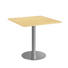 KONFERENZTISCH - Chromfarben/Ahornfarben, KONVENTIONELL, Holzwerkstoff/Metall (80/75,5/80cm) KONFERENZTISCH - Chromfarben/Ahornfarben, KONVENTIONELL, Holzwerkstoff/Metall (80/75,5/80cm)