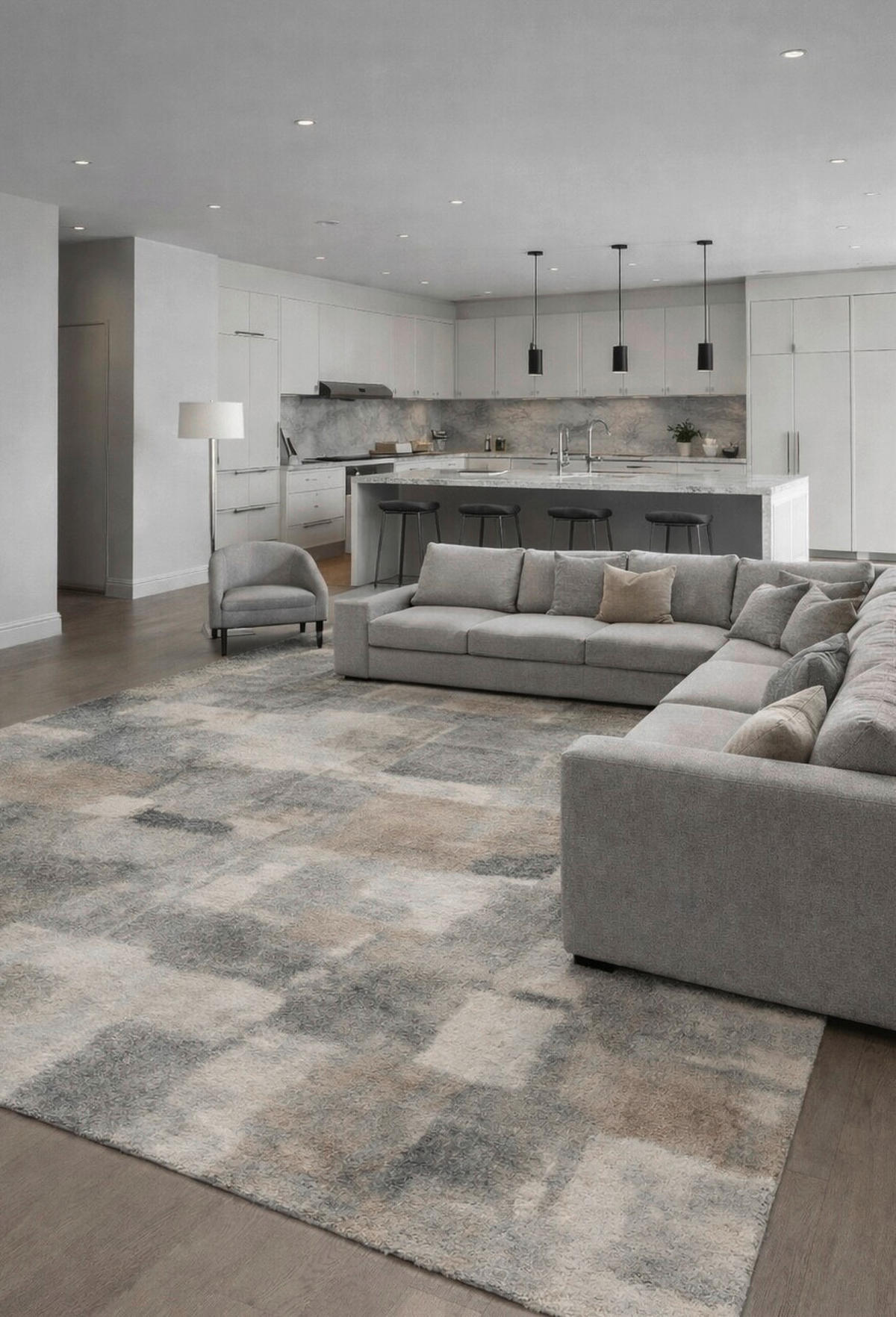 WEBTEPPICH 200/290 cm Mehari Anthrazit, Creme, Silberfarben rechteckig  - Anthrazit/Silberfarben, Basics, Kunststoff/Textil (200/290cm) - Novel