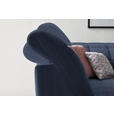 ECKSOFA in Webstoff Dunkelblau 216/302 cm - Schwarz/Dunkelblau, Design, Holz/Textil (216/302cm) - Xora