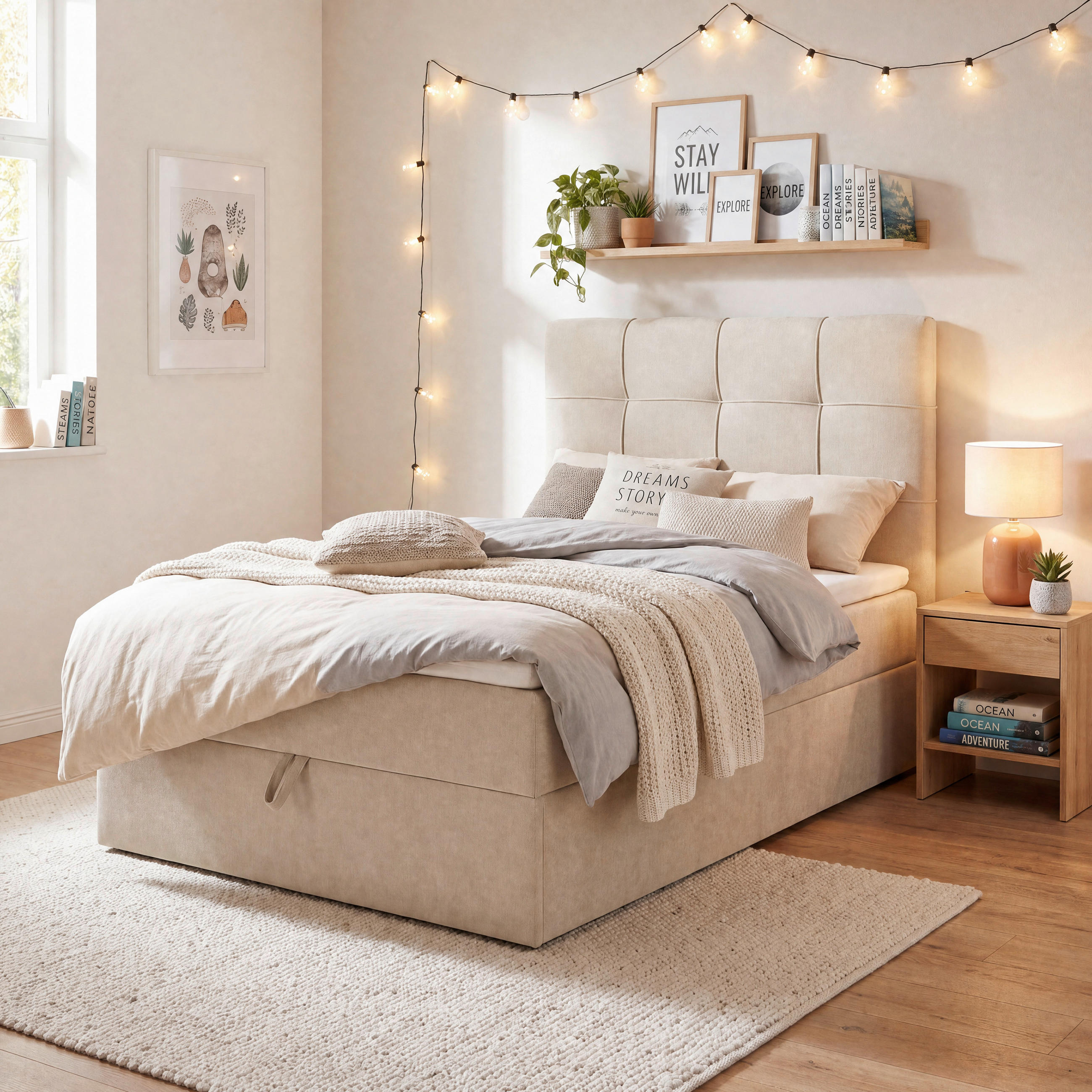 Chameo Boxbett Beige 100x200 cm