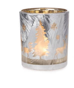 WINDLICHT - Silberfarben, LIFESTYLE, Glas (8/7,3cm) - X-Mas