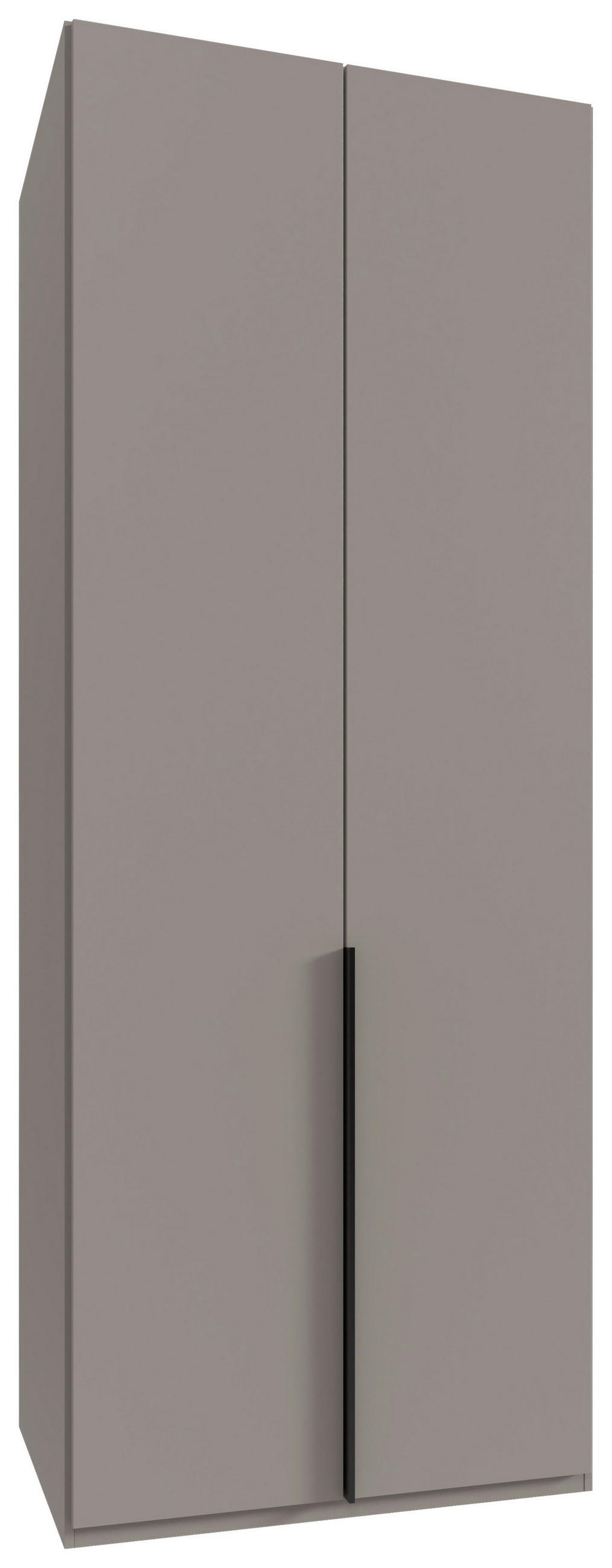 DREHTÜRENSCHRANK 90/236/58 cm,  in Grau, Sahara, 2 Tür(en)  - Schwarz/Grau, MODERN, Holzwerkstoff/Metall (90/236/58cm) - MID.YOU