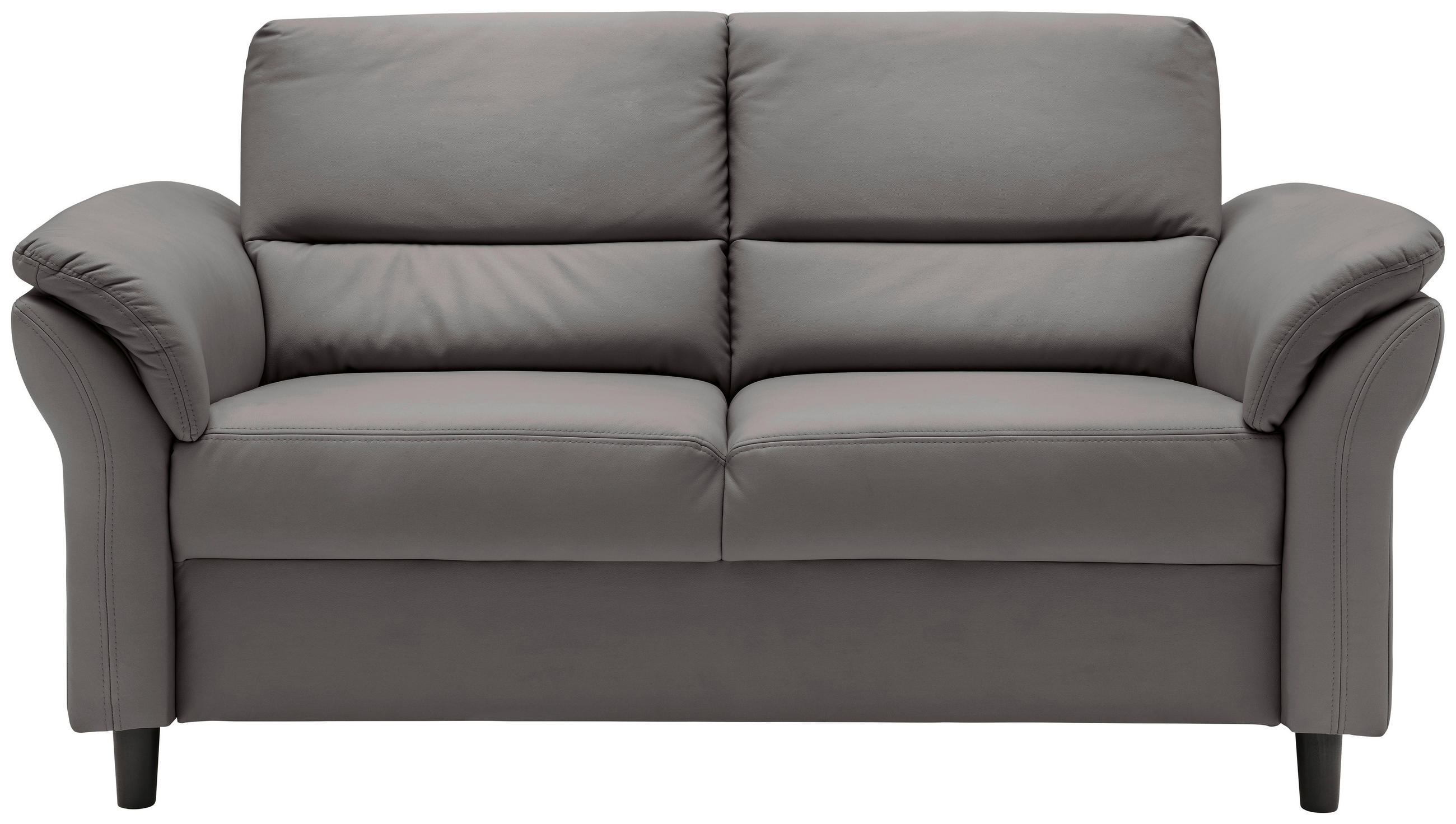 3-SITZER-SOFA in Lederlook Anthrazit  - Anthrazit/Schwarz, MODERN, Holz/Textil (192/90/89cm) - Livetastic