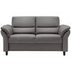 3-SITZER-SOFA in Lederlook Anthrazit  - Anthrazit/Schwarz, MODERN, Holz/Textil (192/90/89cm) - Livetastic