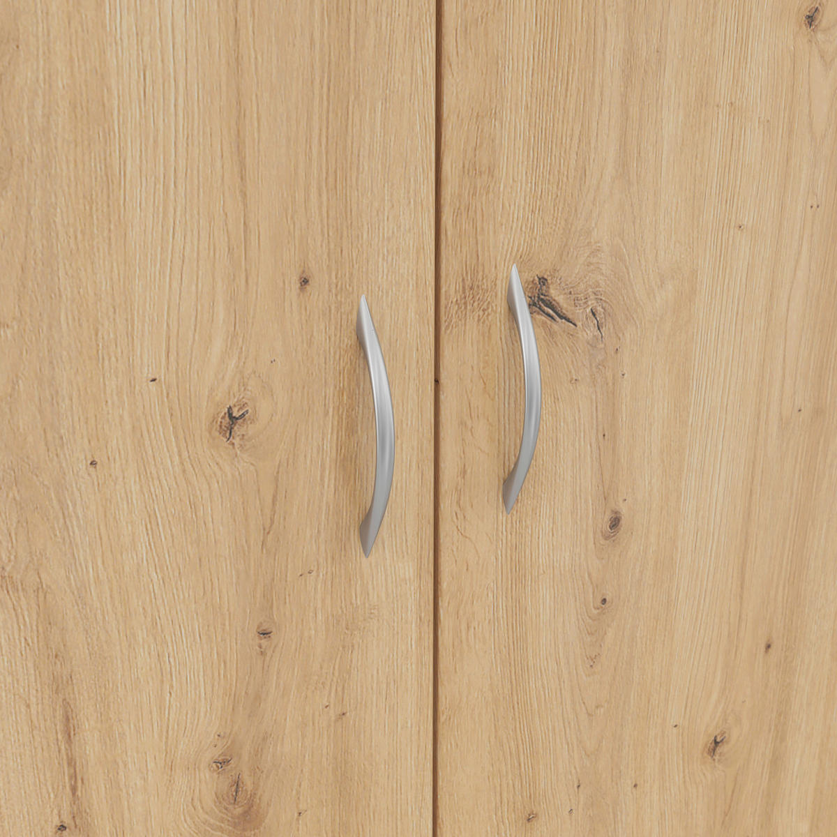 KLEIDERSCHRANK in Eiche Artisan  - Silberfarben/Eiche Artisan, Konventionell, Holzwerkstoff/Kunststoff (91/197/54cm) - Carryhome