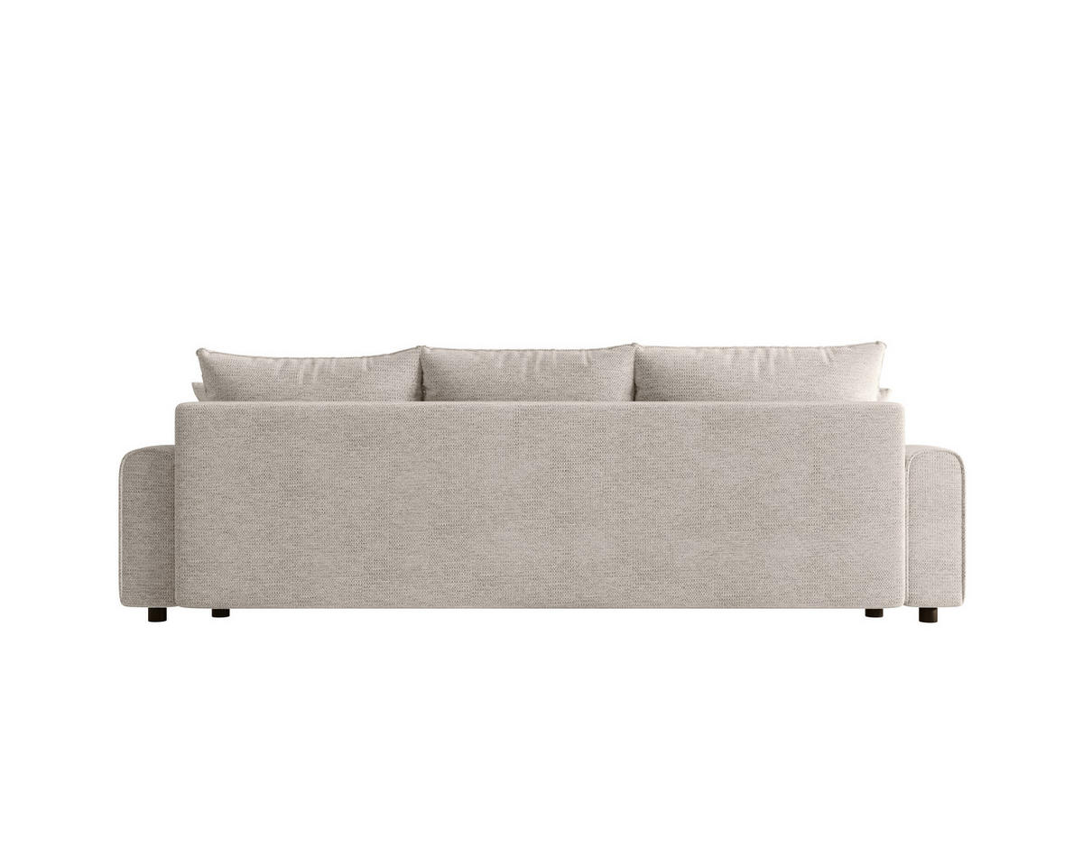 SCHLAFSOFA OLIVIER in Struktur Beige  - Beige/Schwarz, MODERN, Kunststoff/Textil (236/90/100cm) - MID.YOU