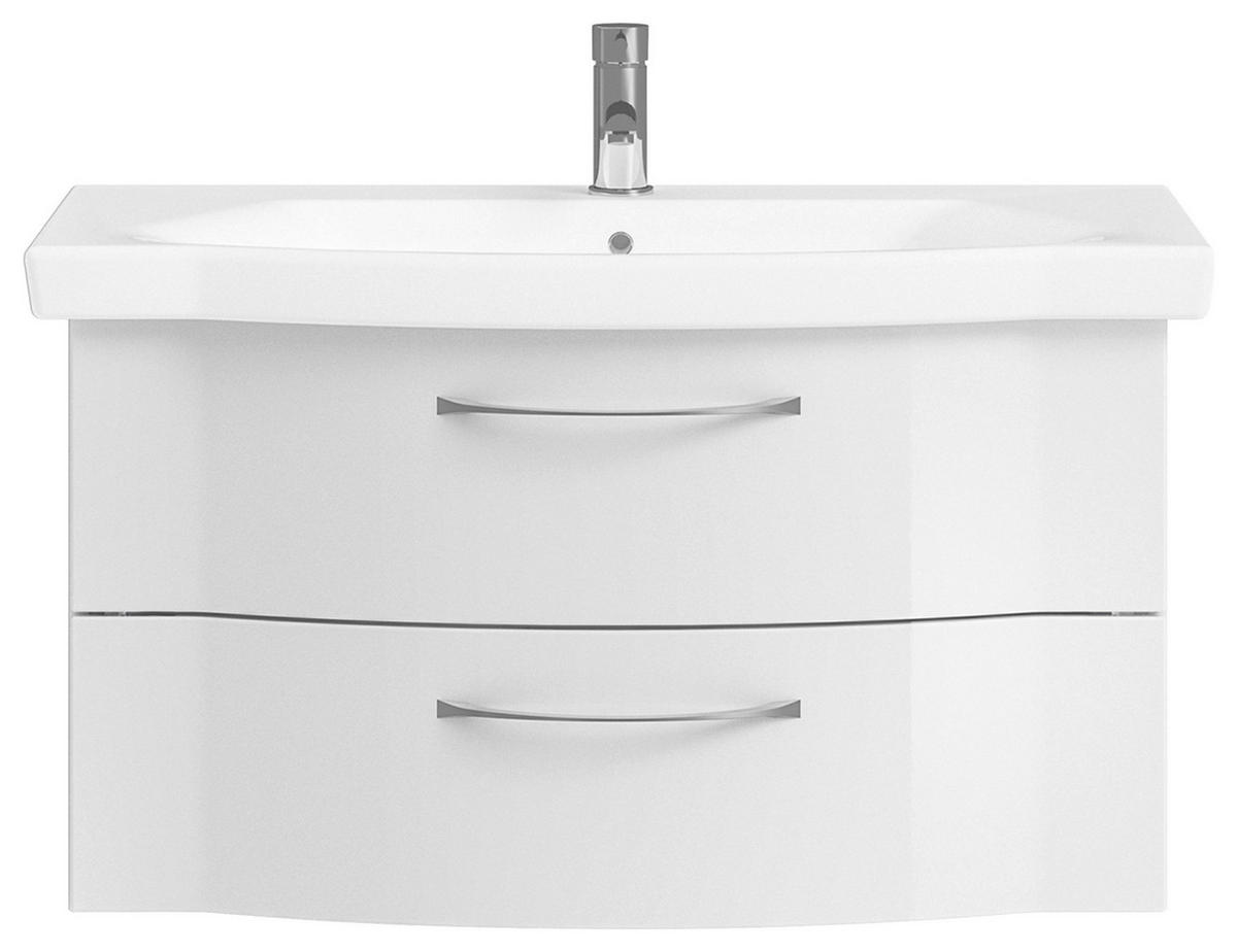 WASCHTISCHKOMBI 97 cm  - Chromfarben/Weiß Hochglanz, KONVENTIONELL, Keramik/Holzwerkstoff (97cm) - Pelipal