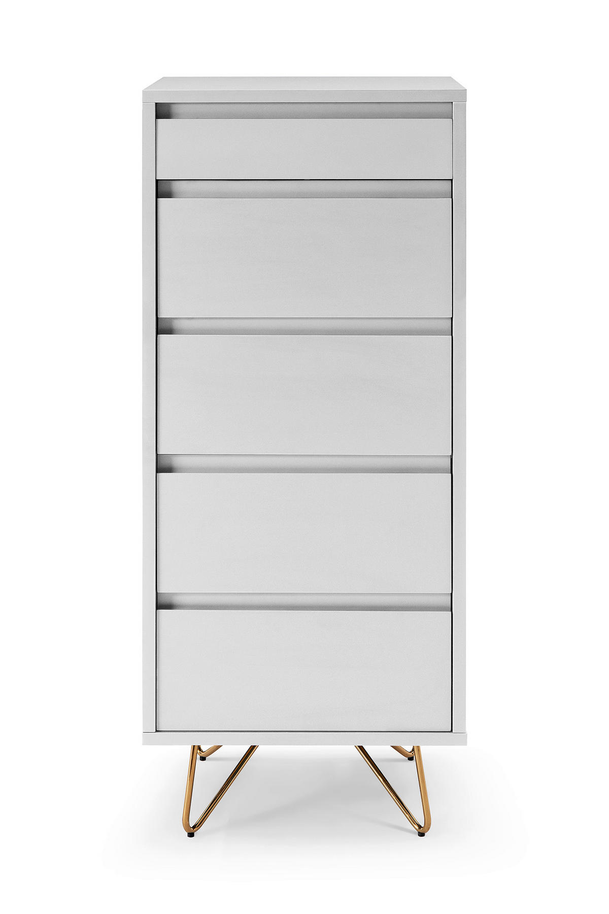 KOMMODE  in 45/110/40 cm  - Messingfarben/Weiß, Design, Glas/Holzwerkstoff (45/110/40cm) - Livetastic