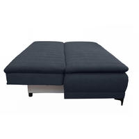 SCHLAFSOFA in Flachgewebe Dunkelblau  - Schwarz/Dunkelblau, Basics, Textil/Metall (202/98/78cm) - Livetastic