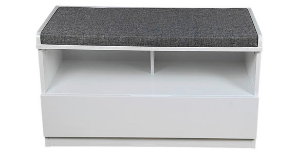 GARDEROBENBANK - Weiß/Grau, Basics, Textil (80/45/36cm) - Xora