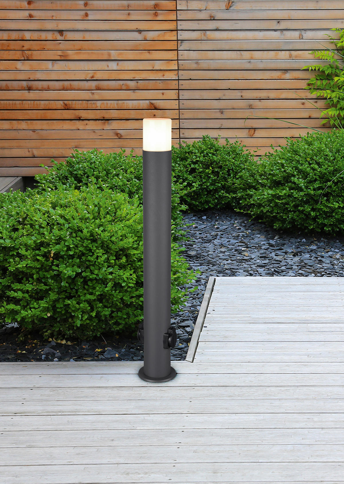 WEGELEUCHTE - Weiss/Anthrazit, Design, Kunststoff/Metall (8,5/80cm) - Trio Leuchten