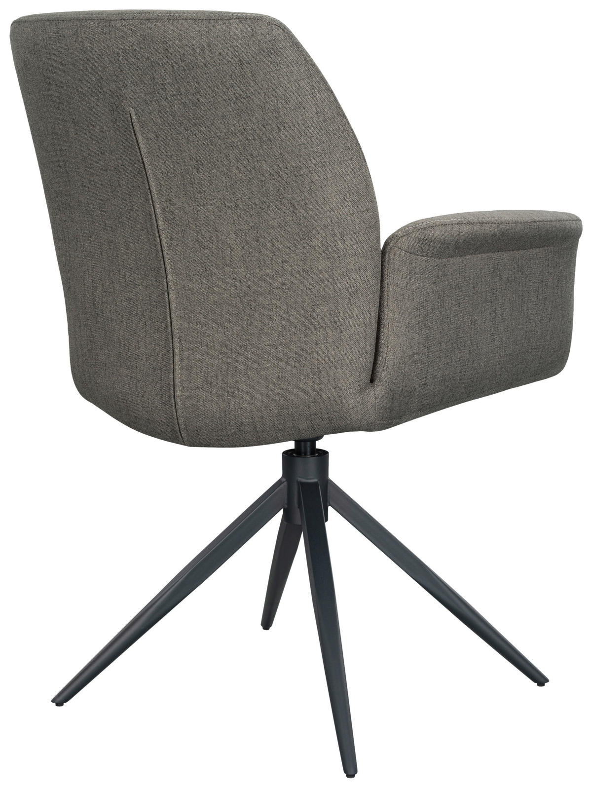 ARMLEHNSTUHL  Sitzfläche 360° drehbar, automatische Rückholfunktion Mikrofaser  Grau, Schwarz  - Schwarz/Grau, Design, Textil/Metall (66/89/64,5cm) - Novel