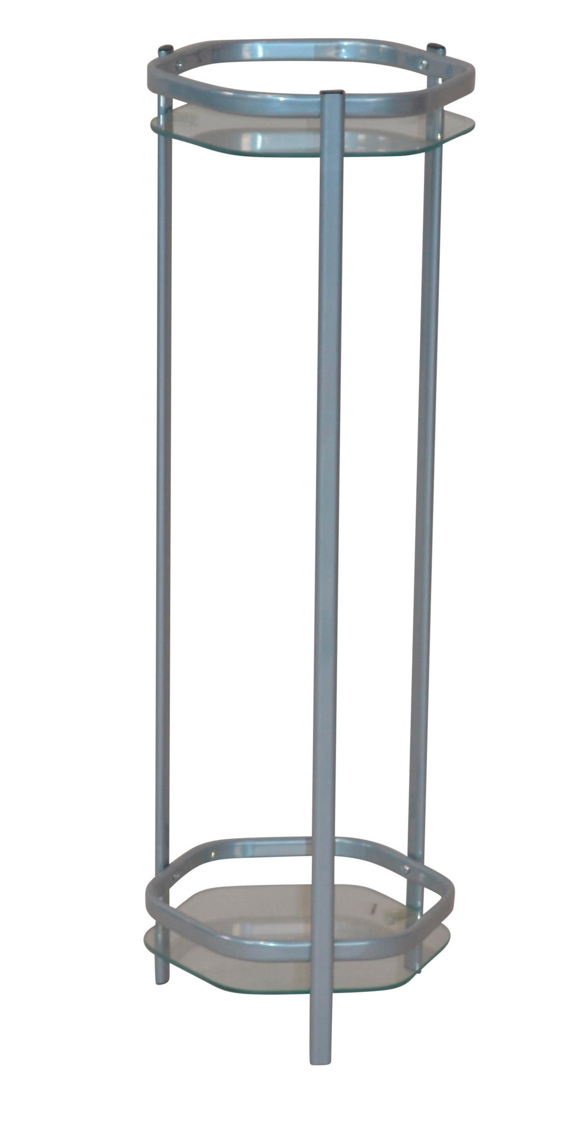 BLUMENTISCH Glas, Metall  - Alufarben, Design, Glas/Metall (28/28/66cm) - MID.YOU