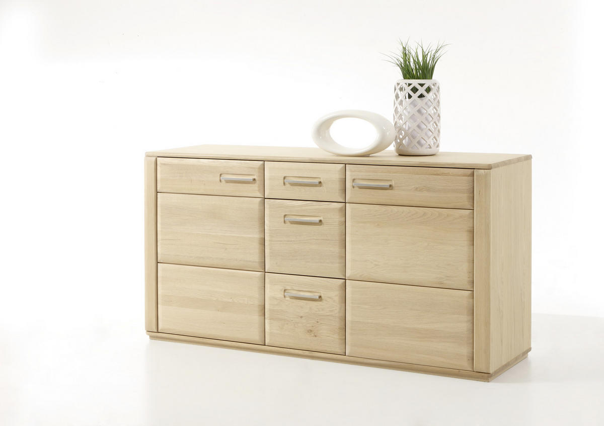 SIDEBOARD 161/85/47 cm  - silver/ekfärgad, Design, metall/trämaterial (161/85/47cm) - Livetastic