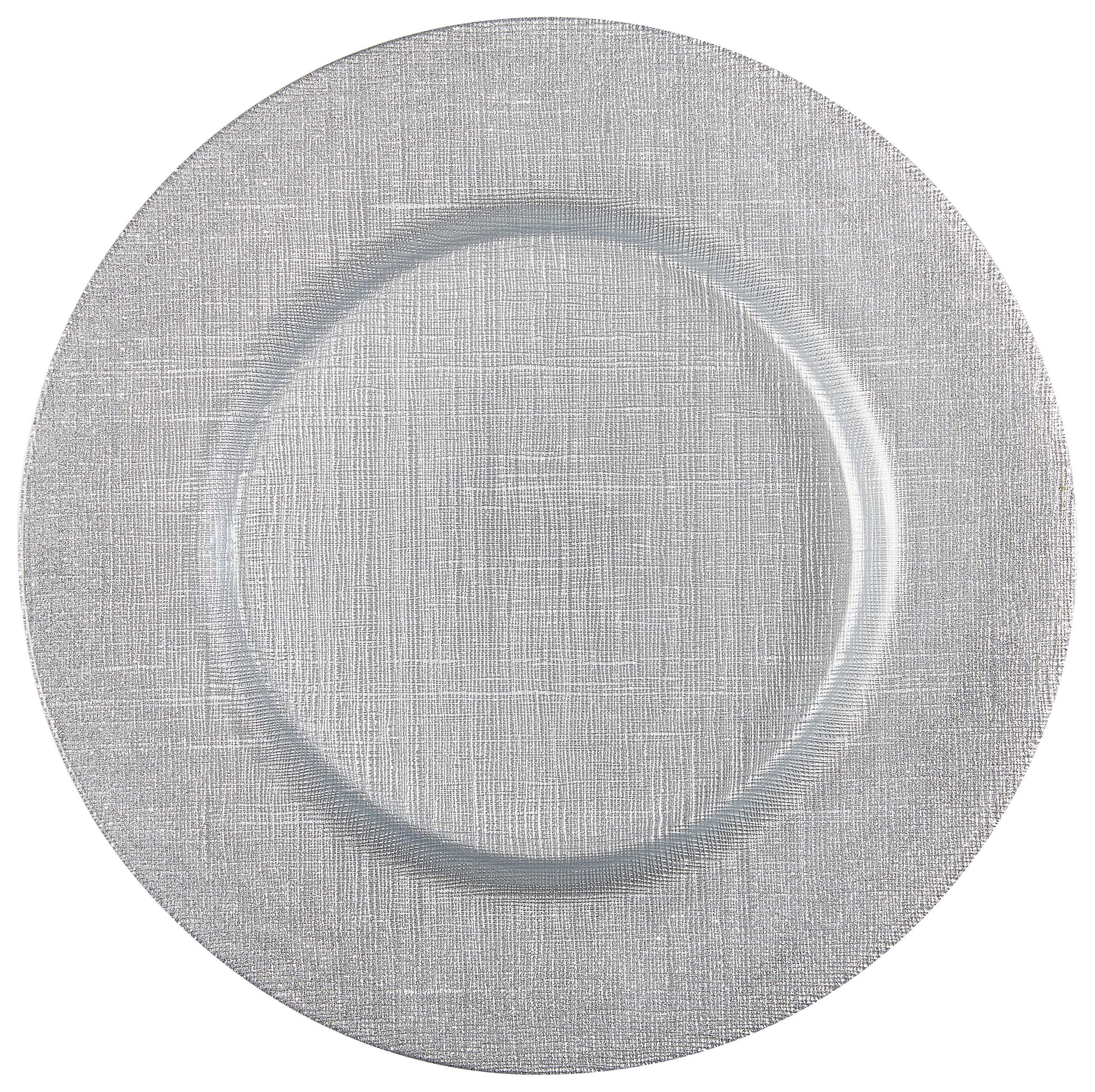 PLATZTELLER Glas  - Silberfarben, KONVENTIONELL, Glas (33cm) - Novel