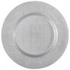 PLATZTELLER Glas  - Silberfarben, KONVENTIONELL, Glas (33cm) - Novel