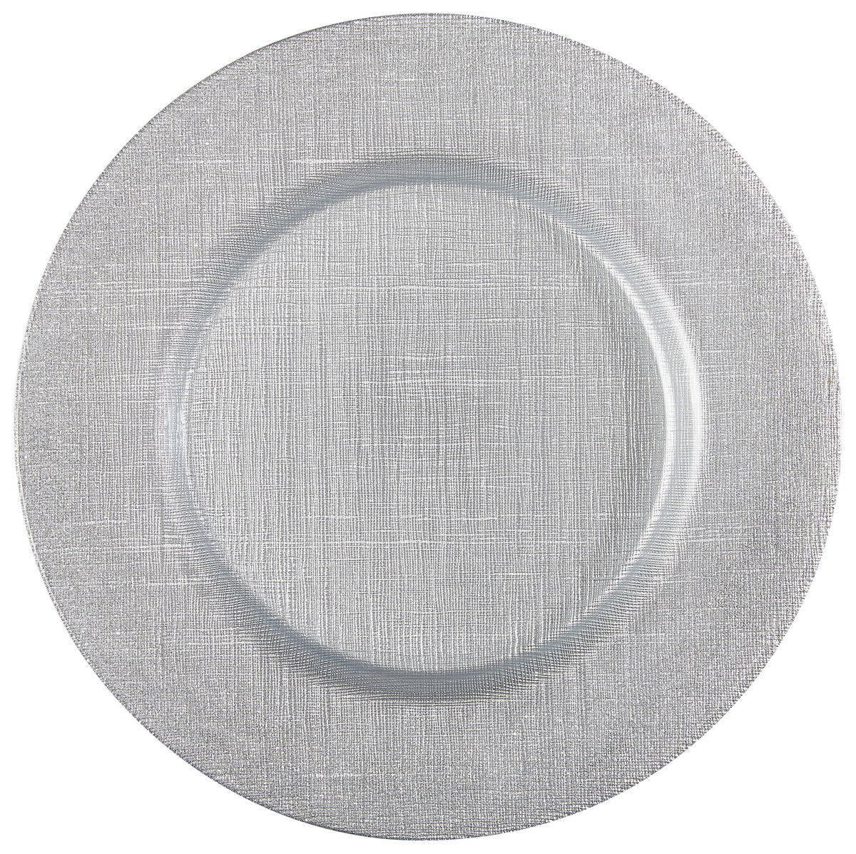 PLATZTELLER Glas  - Silberfarben, KONVENTIONELL, Glas (33cm) - Novel