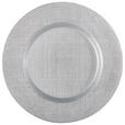 PLATZTELLER Glas  - Silberfarben, KONVENTIONELL, Glas (33cm) - Novel