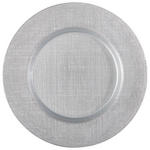 PLATZTELLER Glas  - Silberfarben, KONVENTIONELL, Glas (33cm) - Novel