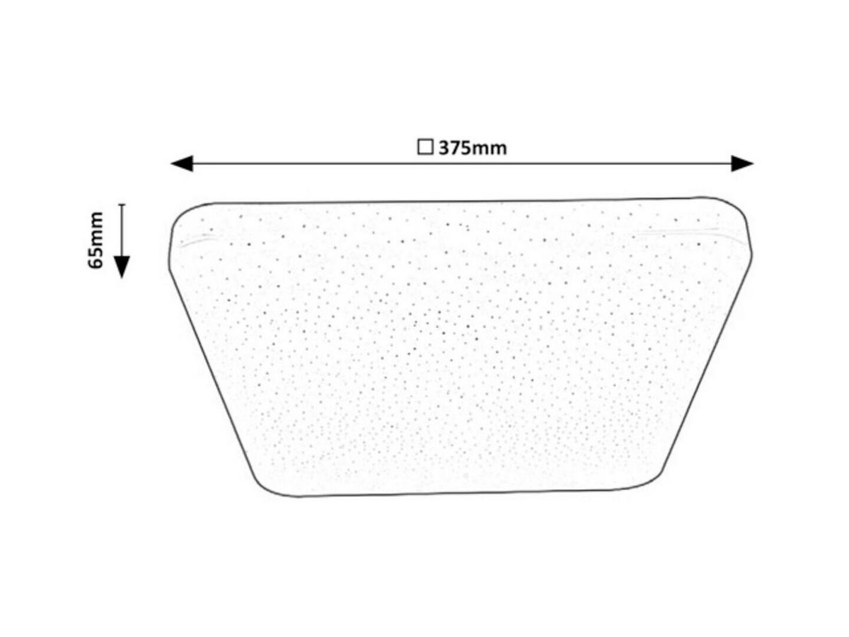 LED PLAFONJERA Lucas  - bela, Osnovno, metal/plastika (37,5/37,5/6,5cm)