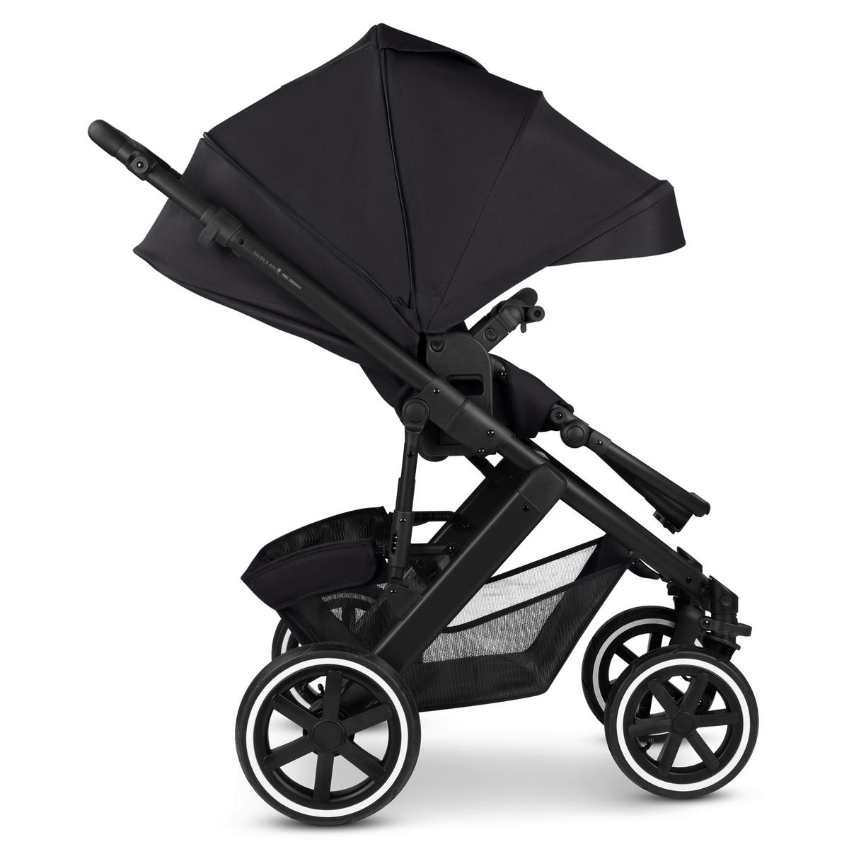 KINDERWAGEN  Salsa 5 Air  Coal  - Schwarz, Basics, Textil/Metall (63/118/95,5cm) - ABC Design