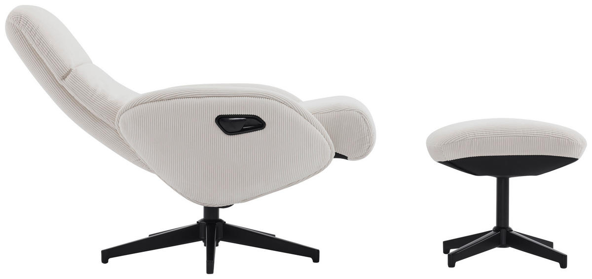 RELAX FOTEL SZETT - bézs/fekete, Design, textil/fém (77/107/75cm) - Xora