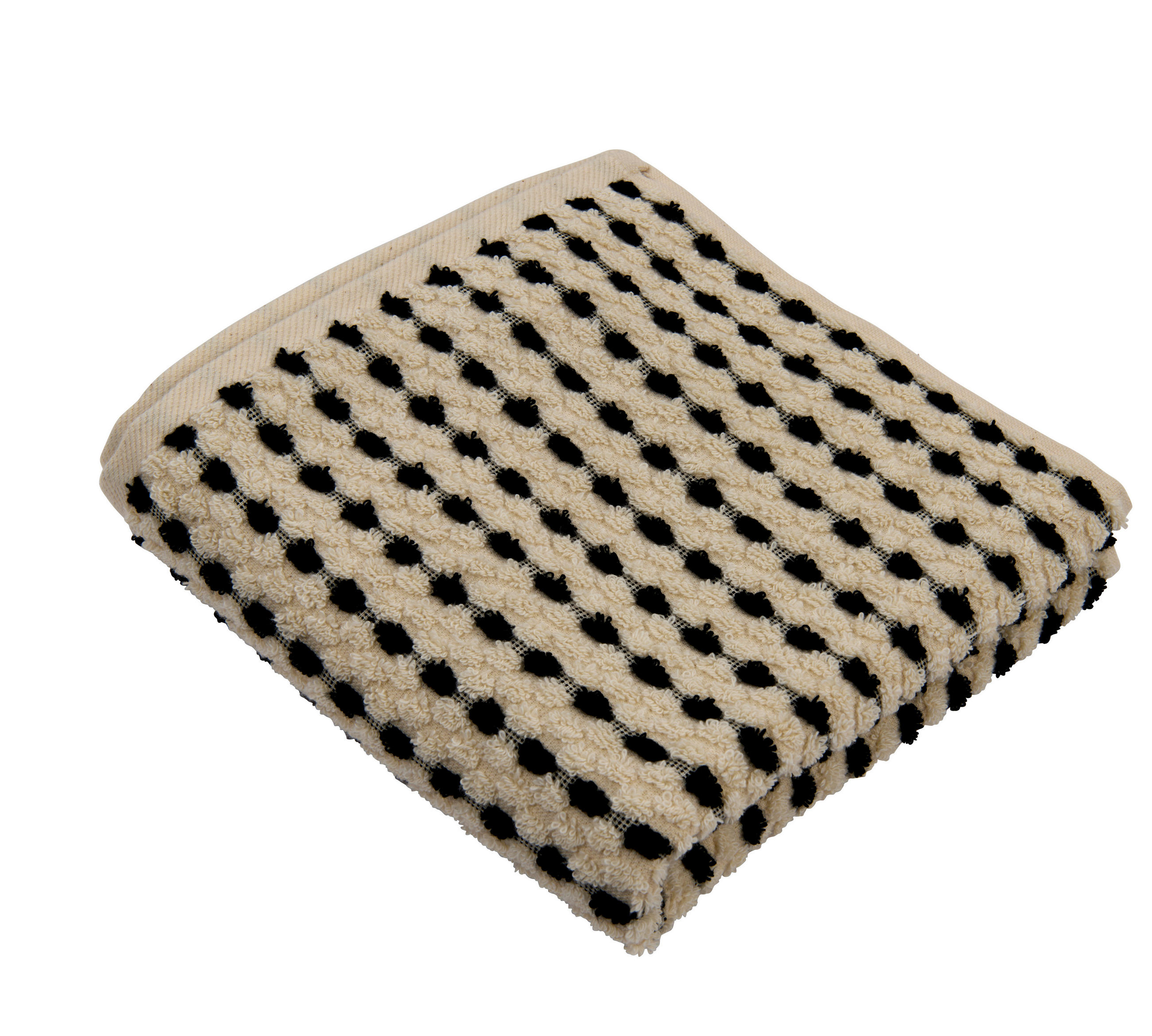 RUČNÍK, 50/100 cm, černá, ecru - černá/ecru, Konvenční, textil (50/100cm) - Dieter Knoll