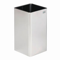 PAPIERKORB  - Edelstahlfarben, Design, Metall (22/40/22cm) - Zack