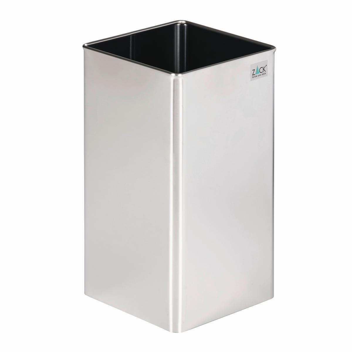 PAPIERKORB  - Edelstahlfarben, Design, Metall (22/40/22cm) - Zack