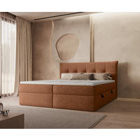 BOX KREVET    160/200 cm  - boje hrđe/crna, Moderno, drvni materijal/tekstil (160/200cm) - Boxxx