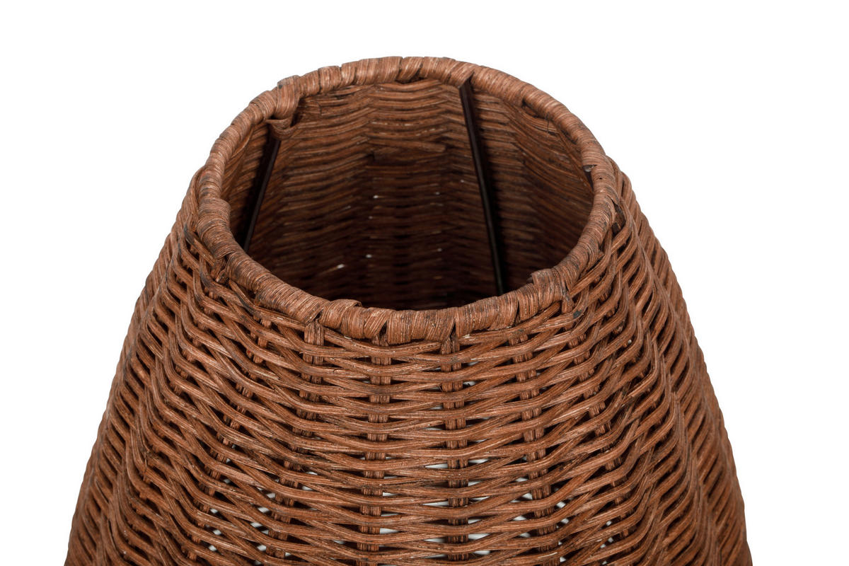 STEHLEUCHTE 20/33 cm  - Braun, Trend, Holz/Metall (20/33cm) - Collett's Monde