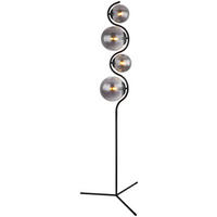 SVJETILJKA PODNA Porry  - crna, Design, staklo/metal (66/160cm) - Globo