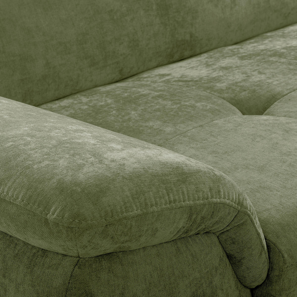 ECKSOFA  Webstoff Grün  - Schwarz/Grün, Design, Textil/Metall (268/195cm) - Livetastic