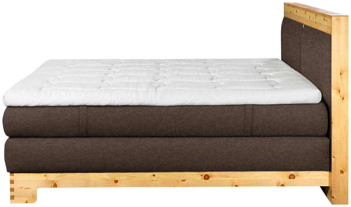 BOXSPRINGBETT 160/200 cm  in Braun  - Braun, Natur, Holz/Textil (160/200cm) - Linea Natura