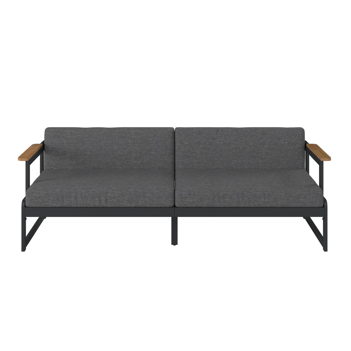 LOUNGESOFA 192/73/57 cm Akazie Hartholz Aluminium  - Grau, MODERN, Holz/Metall (192/73/57cm) - Ambia Garden