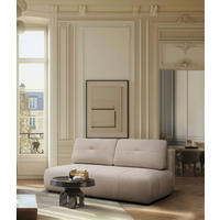SCHLAFSOFA Struktur Beige  - Beige/Schwarz, Design, Textil (208/92/104cm) - MID.YOU