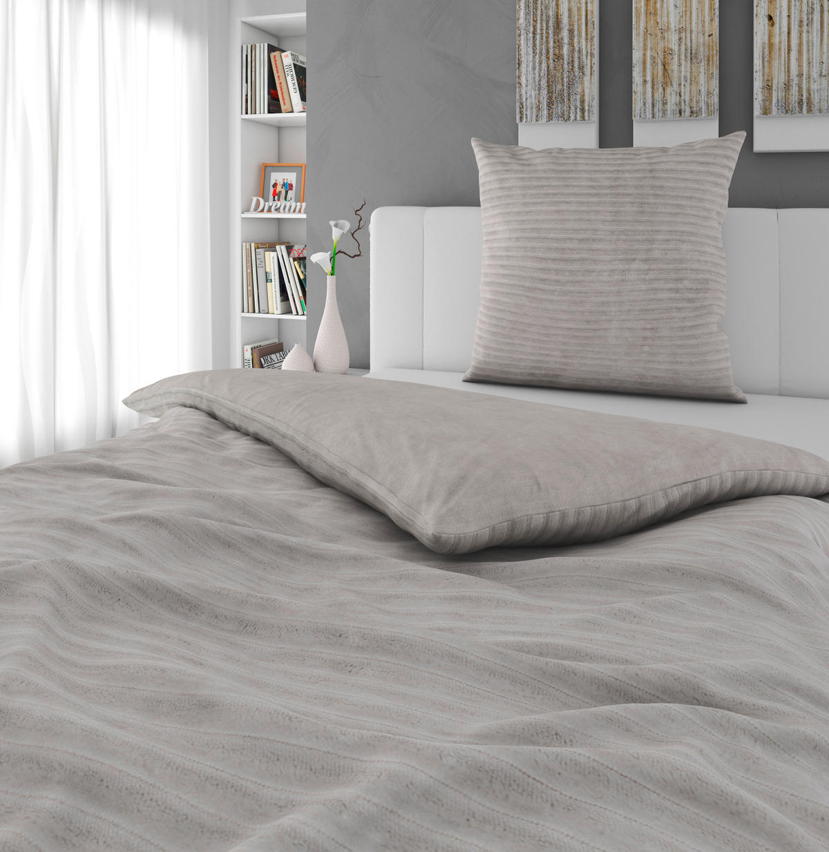WENDEBETTWÄSCHE 2-teilig Flanell 155/220 cm  - Textil (155/220cm) - Novel