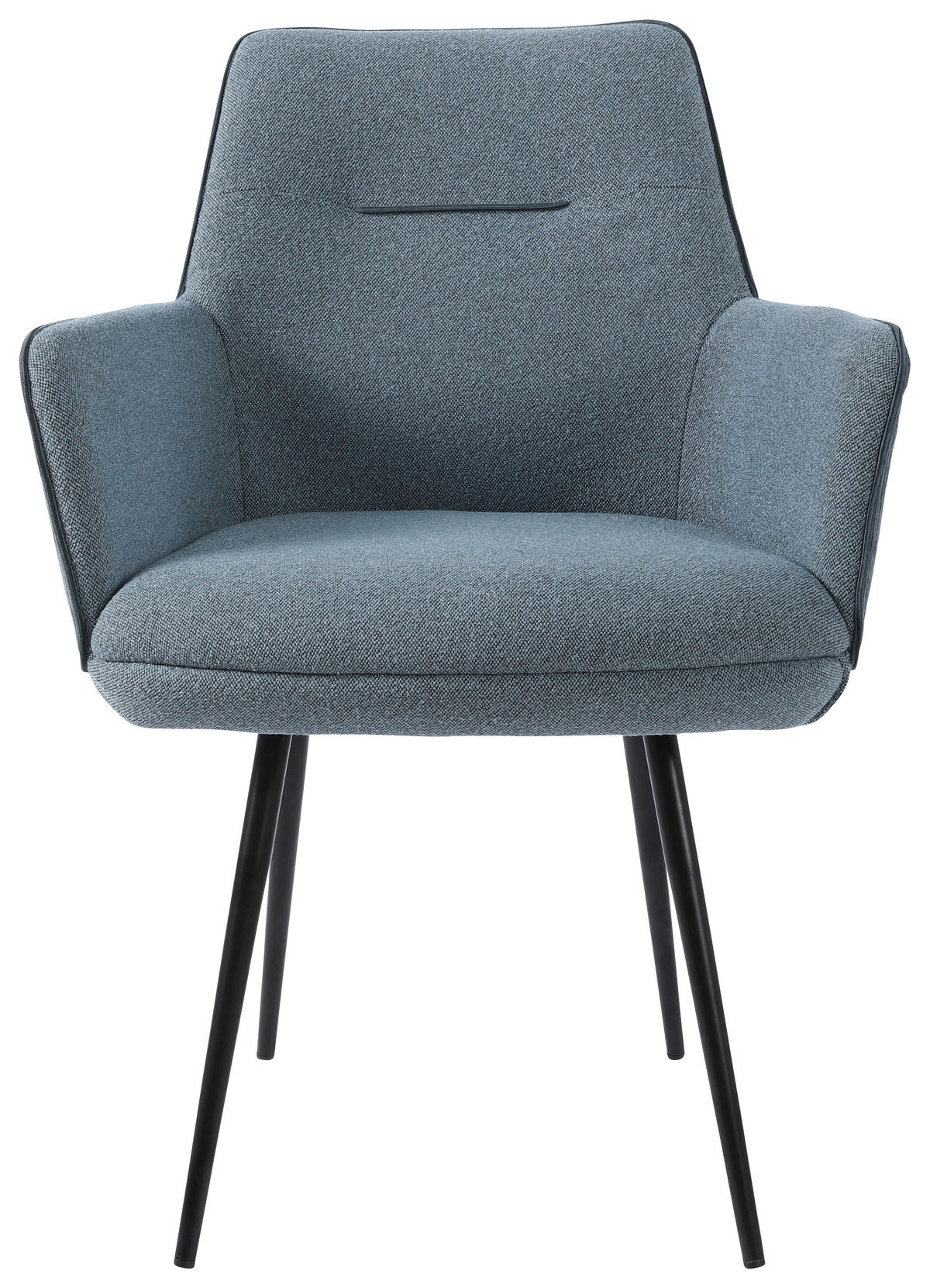 STOLICA S NASLONOM ZA RUKE  plava  metal, tekstil      - plava/crna, Design, metal/tekstil (60/86/62cm)