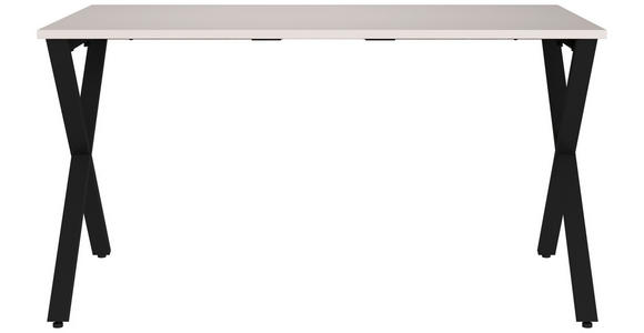 SCHREIBTISCH 140/80/75 cm  in Schwarz, Kaschmir  - Kaschmir/Schwarz, MODERN, Holzwerkstoff/Metall (140/80/75cm) - Novel
