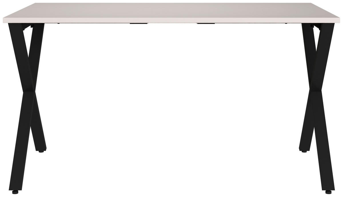 SCHREIBTISCH 140/80/75 cm  in Schwarz, Kaschmir  - Kaschmir/Schwarz, MODERN, Holzwerkstoff/Metall (140/80/75cm) - Novel