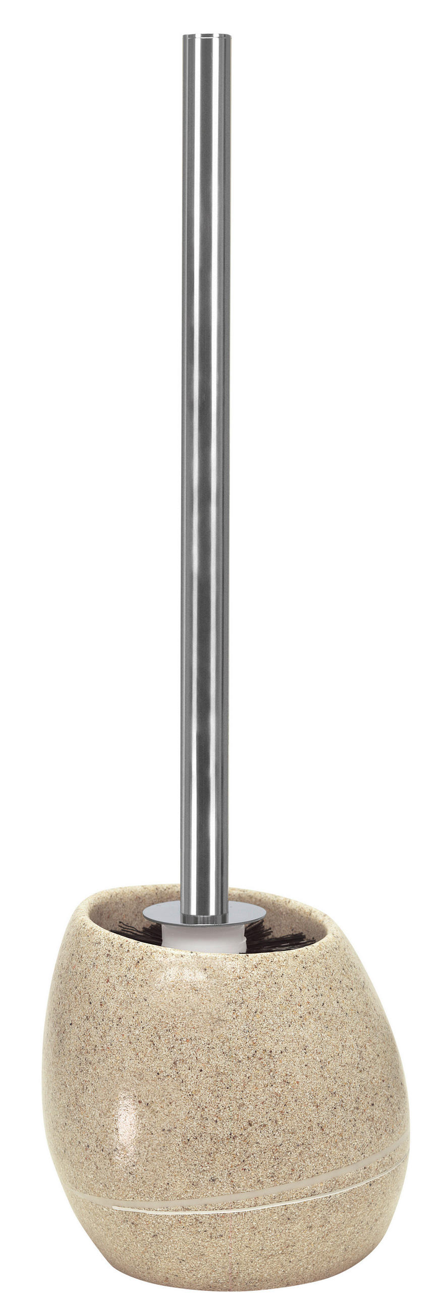 WC-BÜRSTENGARNITUR - Sandfarben/Alufarben, Basics, Kunststoff (12,5/39cm) - Kleine Wolke