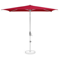 SONNENSCHIRM Rot  - Silberfarben/Rot, KONVENTIONELL, Textil/Metall (250/200cm) - Suncomfort by Glatz