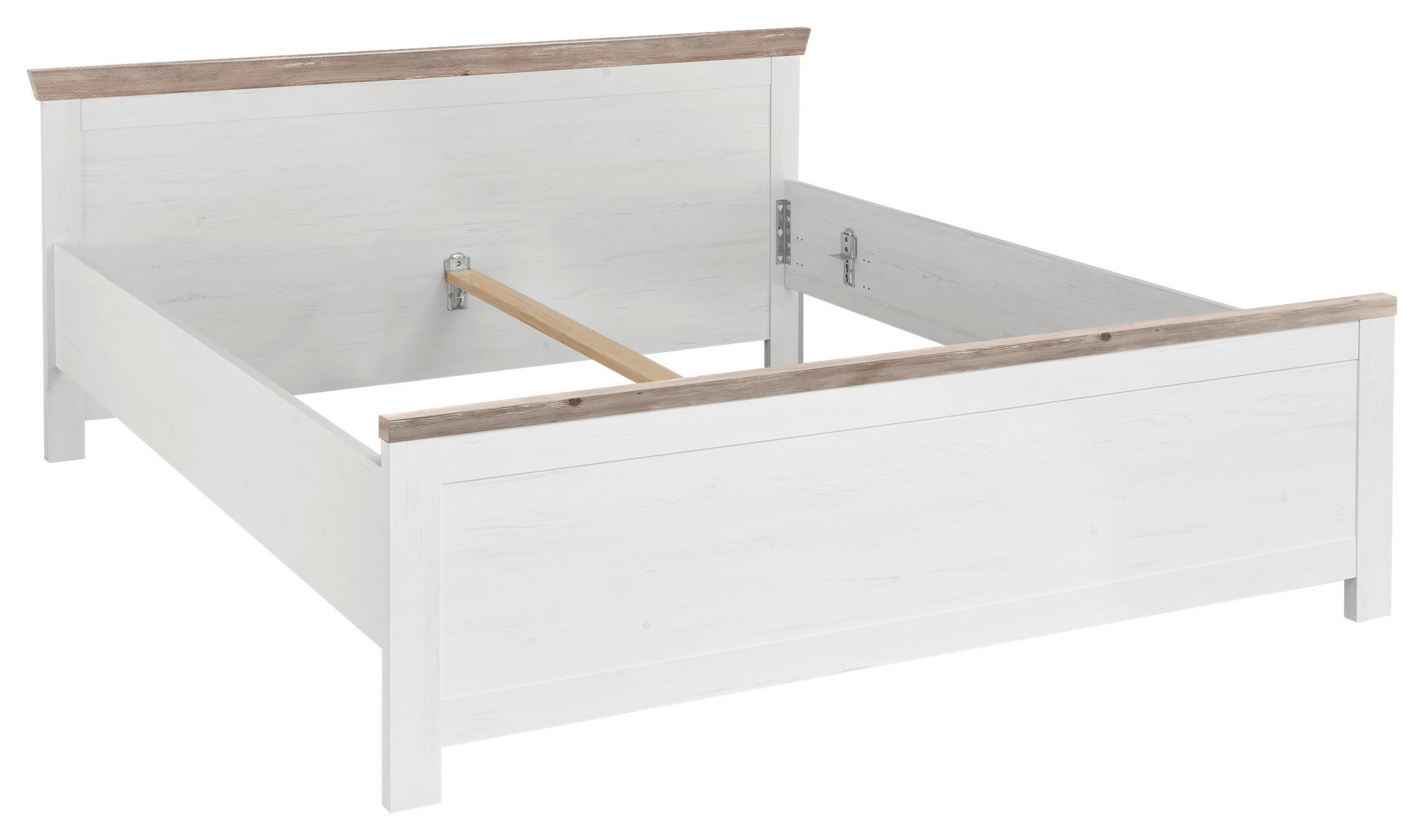 BETT  in Pinienfarben, Hellbraun  - Hellbraun/Pinienfarben, Design (195/86/208cm) - MID.YOU