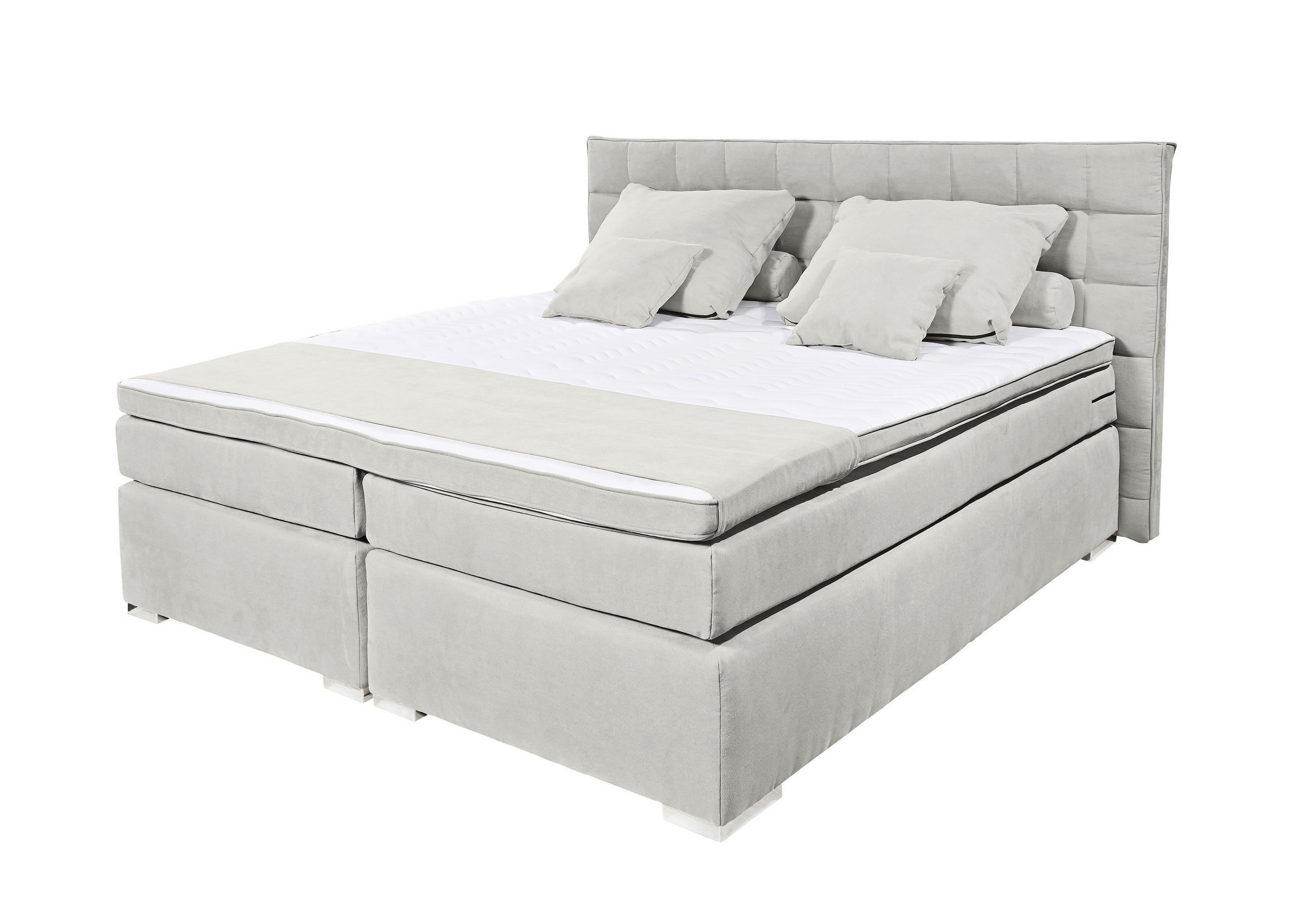 BOXSPRING KREVET 160/200 cm     siva  - siva, Moderno, drvni materijal/tekstil (160/200cm) - Hom`in