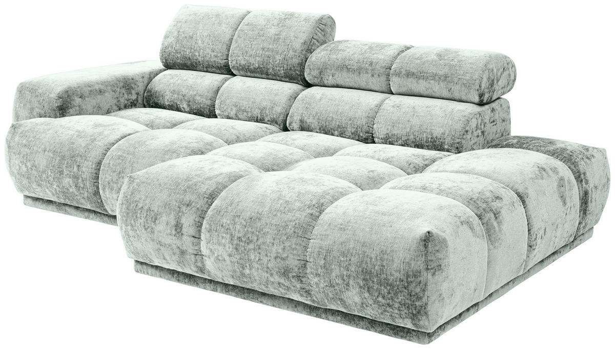 ECKSOFA in Flachgewebe Hellblau  - Hellblau, Modern, Textil (239/150cm) - MID.YOU