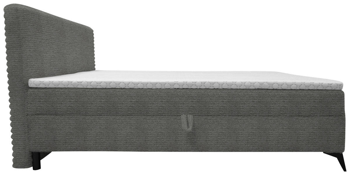 BOXBETT 160/200 cm  in Dunkelgrau  - Dunkelgrau/Schwarz, Design, Holz/Holzwerkstoff (160/200cm) - Xora