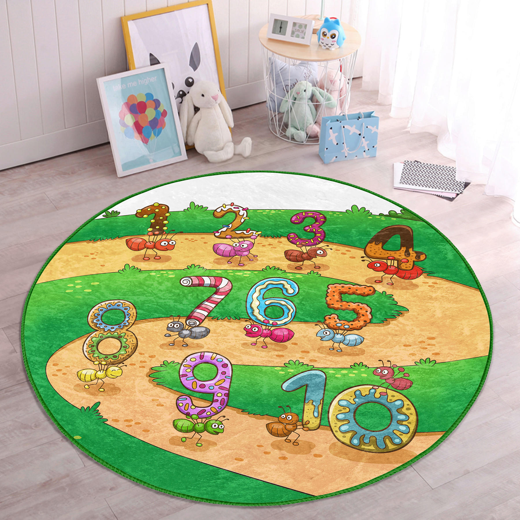 KINDERTEPPICH  Wohnzimmer 120/120 cm Multicolor rund  - Multicolor, Basics, Textil (120/120cm)